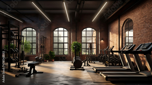 Forging Strength Amidst Steel  The Industrial Home Gym  Where Raw Machinery Meets Personal Fitness  A Dynamic Fusion of Strength and Style for the Modern Fitness Enthusiast.