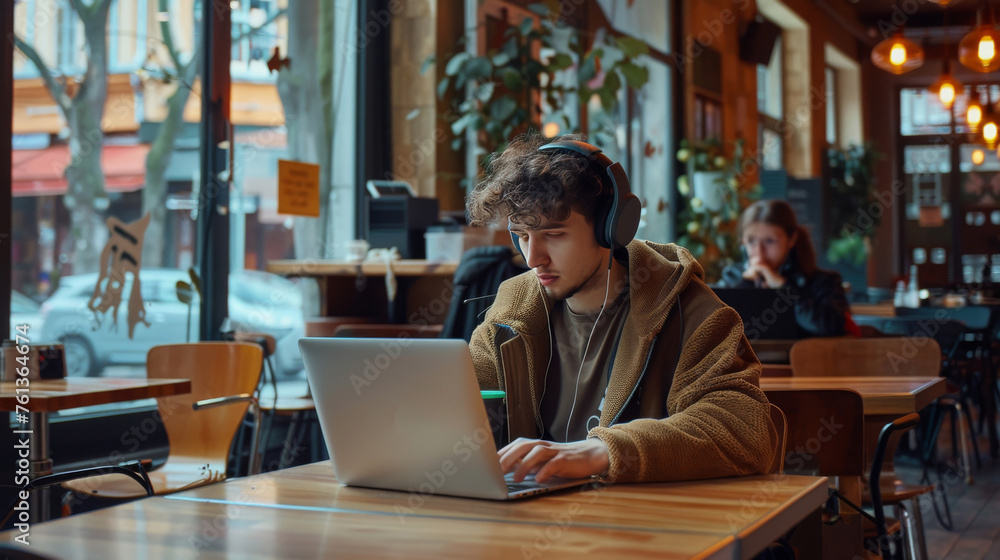 Freelancer at Remote Work Café Freelancer at Remote Work Café