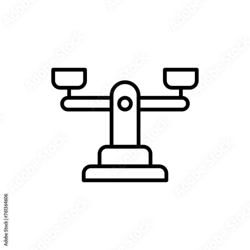 Weight scale outline icons, minimalist vector illustration ,simple transparent graphic element .Isolated on white background