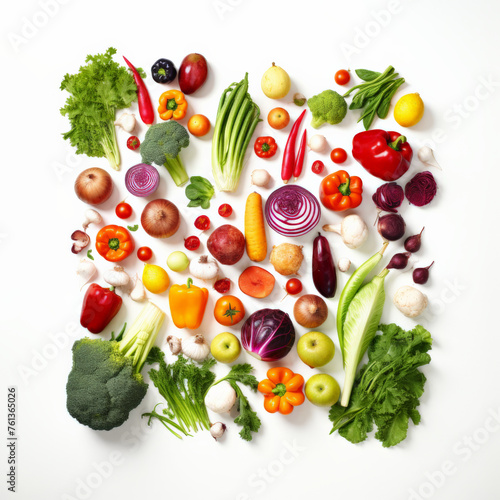 food, vegetable, tomato, vegetables, pepper, fresh, onion, healthy, cucumber, green, isolated, vegetarian, white, fruit, red, salad, diet, cabbage, set, lettuce, garlic, carrot, collection, parsley, r