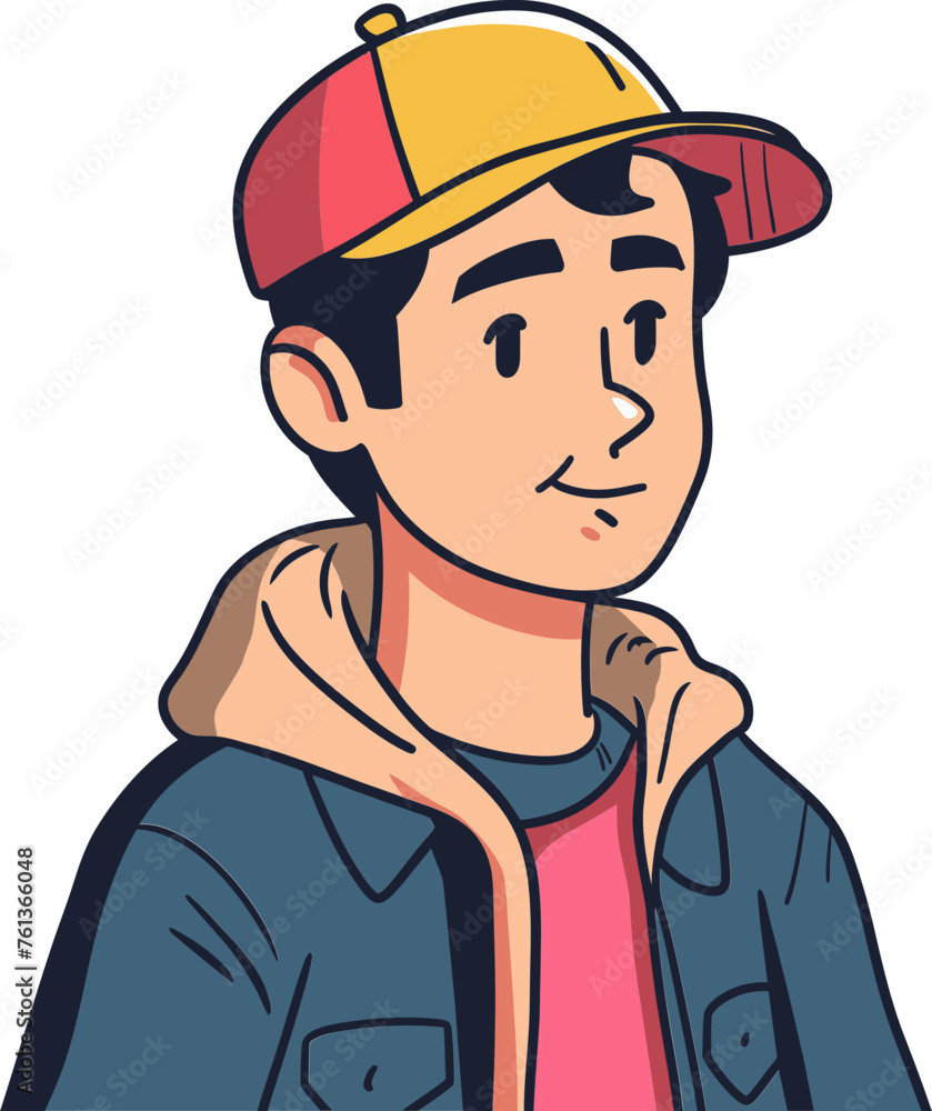 Happy-Go-Lucky Man Vector Figure Happy-Go-Lucky Man Vector Figure