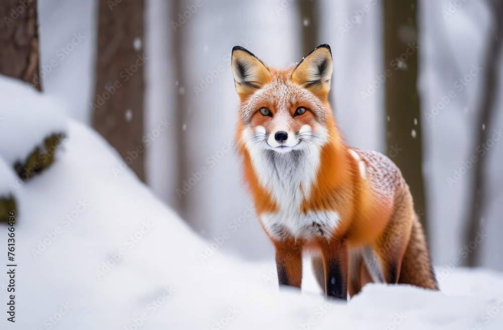 red fox in snow red fox in snow