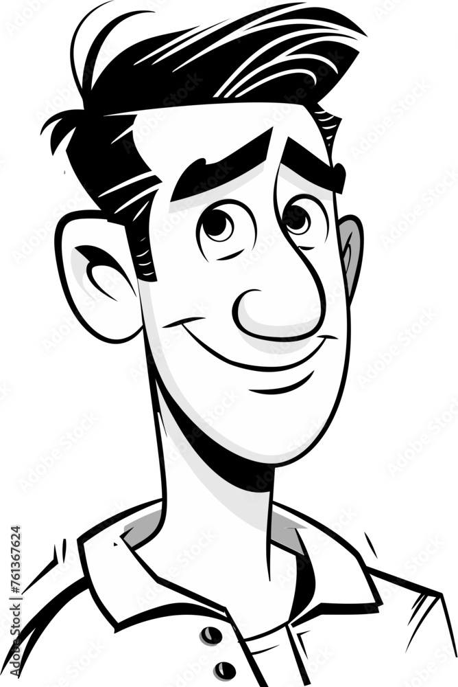 Thoughtful Man Vector Portrait Thoughtful Man Vector Portrait