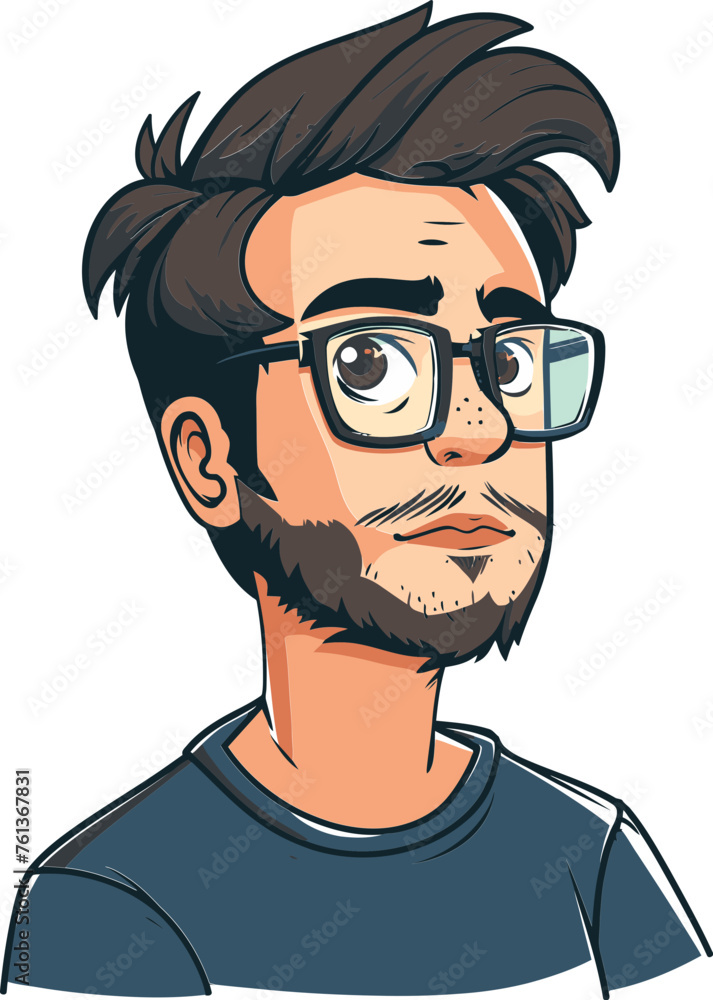 Thoughtful Man Vector Model