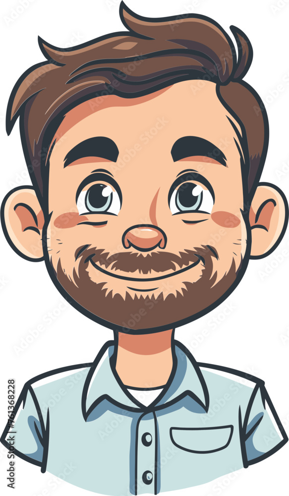 Cheerful Man Vector Silhouette Cheerful Man Vector Silhouette