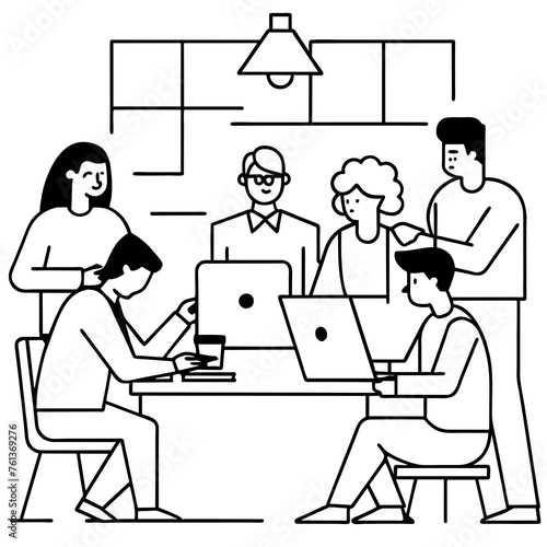 people in office