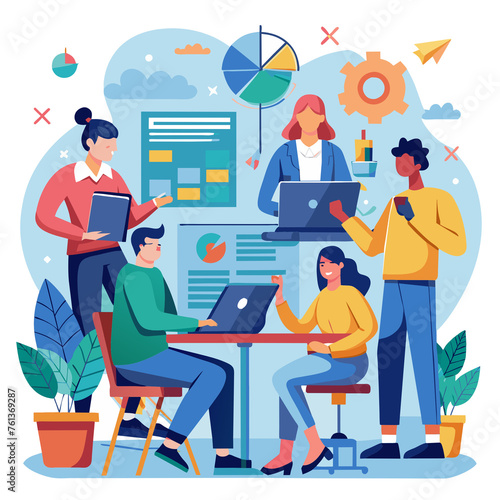 people in office