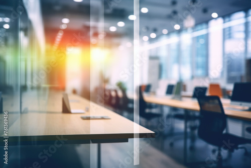 Glass office with view of outside