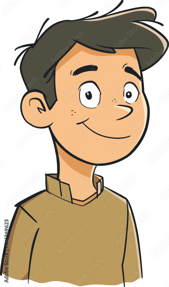 Cheerful Man Vector Cartoon Cheerful Man Vector Cartoon