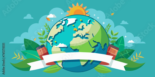 world globe planet earth background banner sustainable environment ecology nature regeneration eco friendly green energy care for nature esg concept
