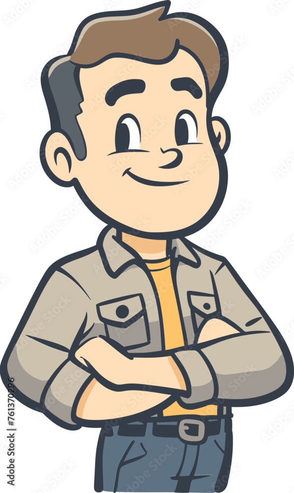 Travel Enthusiast Man Vector Character