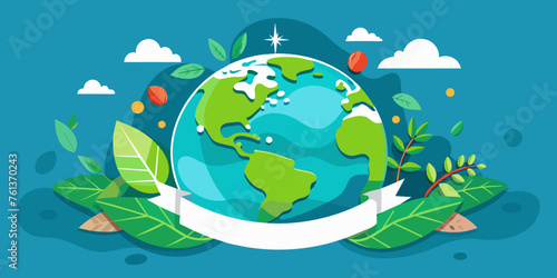 world globe planet earth background banner sustainable environment ecology nature regeneration eco friendly green energy care for nature esg concept

