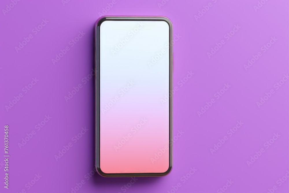 Phone with pink and purple background Phone with pink and purple background