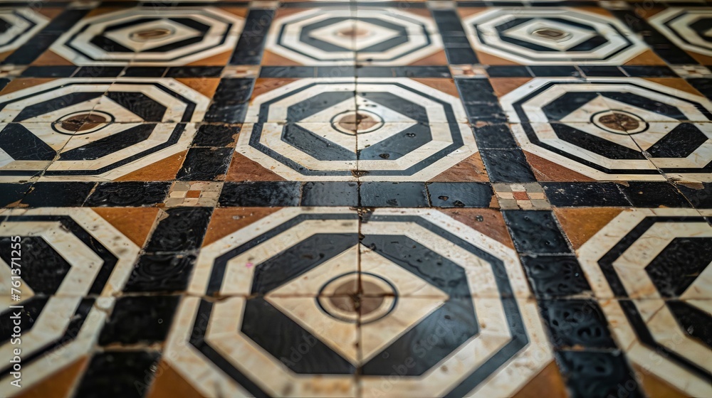 Geometric Elegance of Tiled Floor