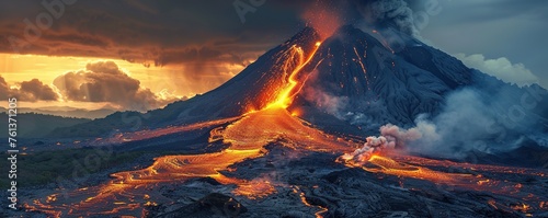 Active volcano photo