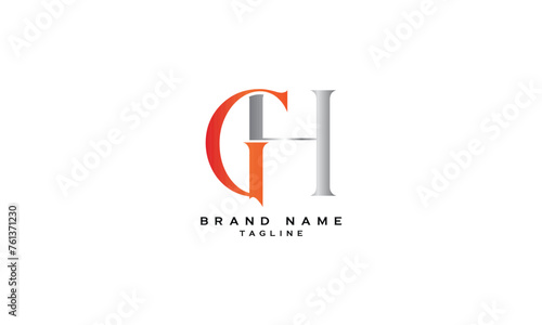 GH4, G4H, HG4, H4G, 4HG, 4GH, G4, 4G, Abstract initial monogram letter alphabet logo design photo
