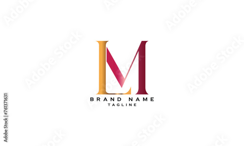 LM, ML, Abstract initial monogram letter alphabet logo design