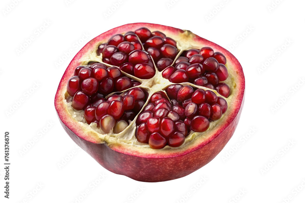 Half pomegranate. isolated on transparent background. Half pomegranate. isolated on transparent background.