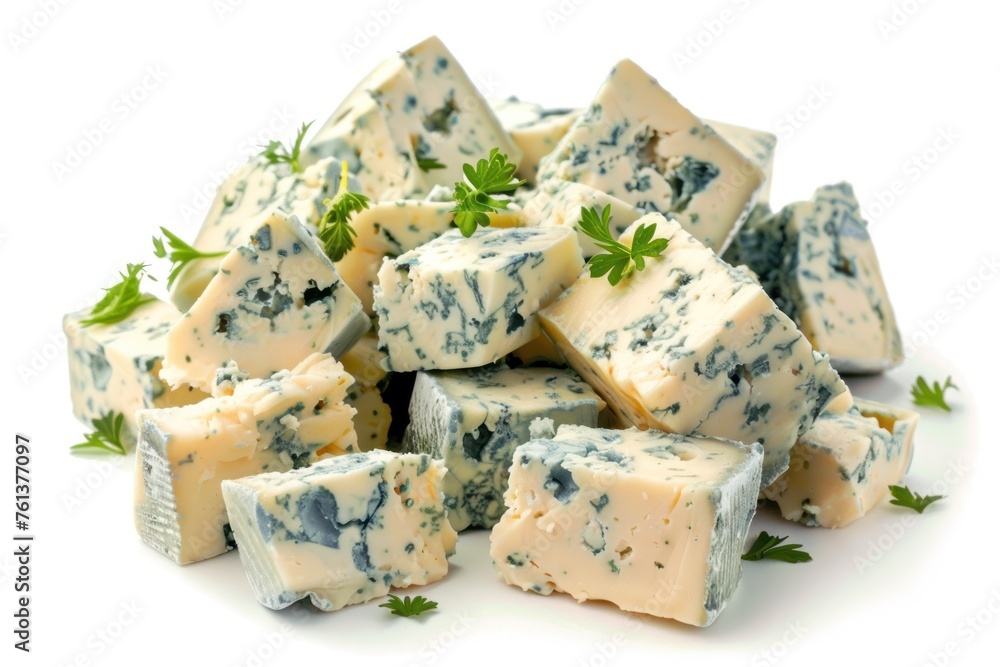 Blue Cheese isolated on white background Blue Cheese isolated on white background
