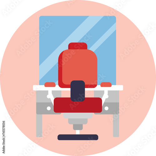 This icon represents the heart of the barber shop, where clients sit back and relax in style while receiving expert grooming services.