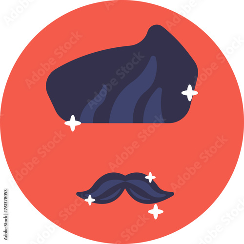 The Beard and Hairstyle icon showcases contemporary trends in men's fashion, reflecting a blend of traditional charm and modern flair.