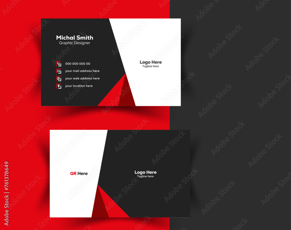 An elegant ,Modern and simple business card design template. A clean, modern and professional editable business card design template .Creative Modern Professional Business card