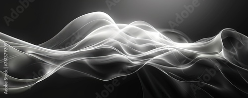 a black and white abstract background with smooth lines