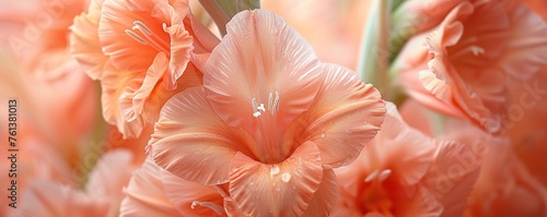 Close up of gladiolus orange flower © Sanych