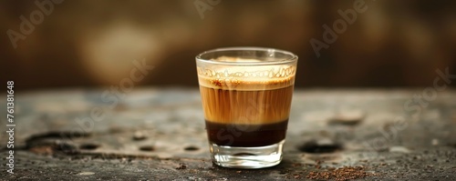 Dirty Coffee - A glass of espresso shot mixed with cold fresh milk