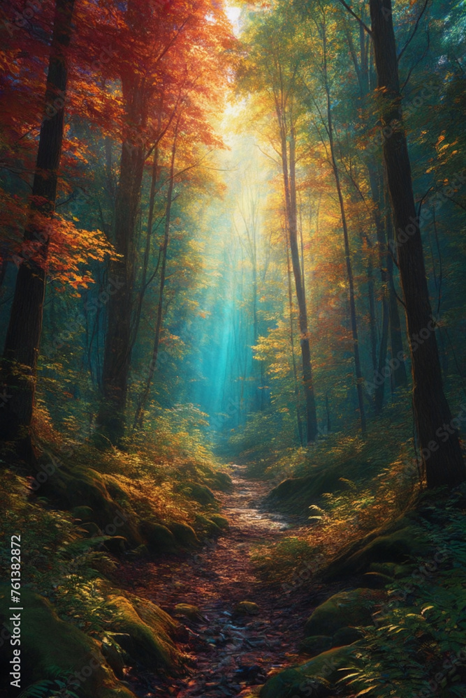 Fototapeta premium Landscape generative ai illustrations