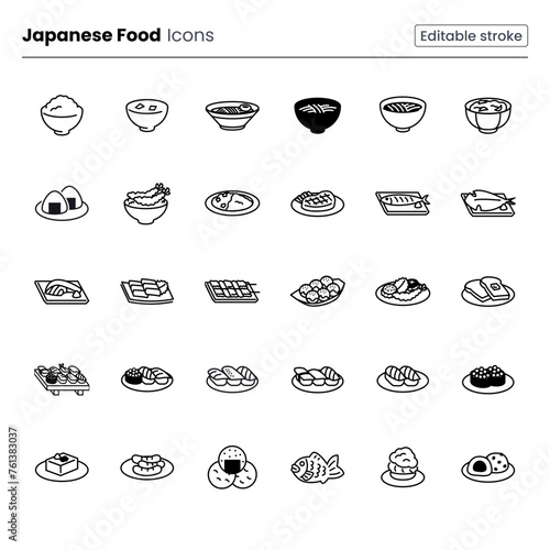 Japanese Food Icon Set
