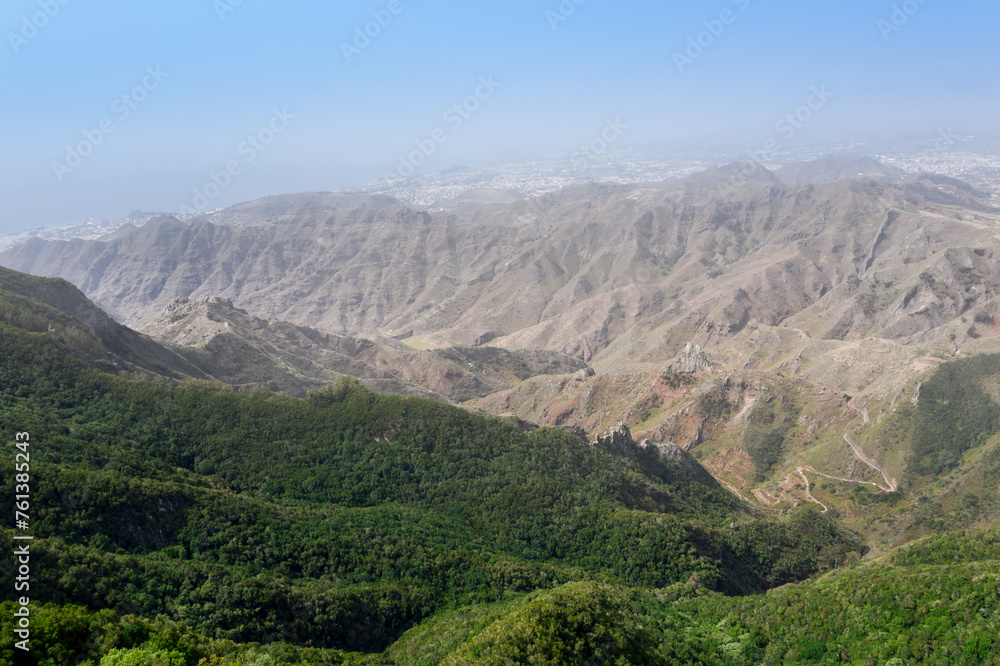 Fototapeta premium Aerial Drone View of Anaga Cliffs, Tenerife