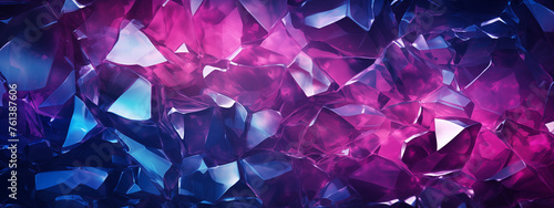 Crystalline Array of Pink and Blue Polygons