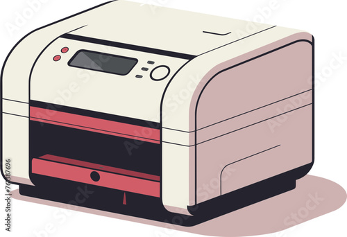 High-Speed Printing Performance: Vector Graphic Highlighting Rapid Printer Capabilities
