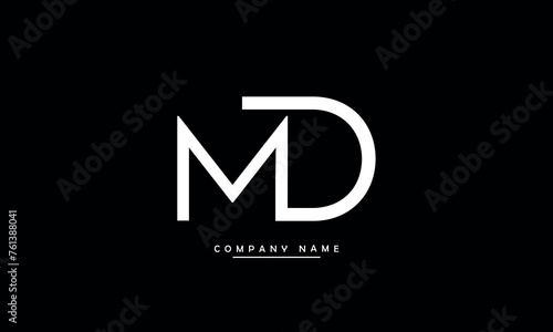MD, DM, M, D Abstract Letters Logo Monogram photo