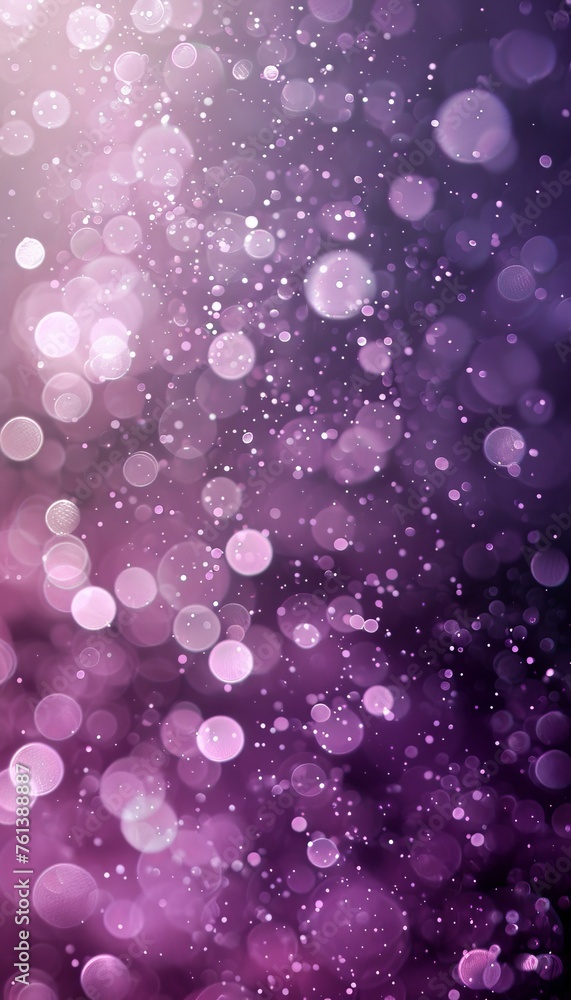 Soft delicate bokeh background in dusky violet, powder blue, and silver gray colors