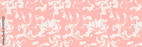 Wavy Seamless Trippy Pattern in Peach Fuzz Colors. Abstract Vector Swirl Backgrounds. 1970 Aesthetic Textures with Flowing Waves