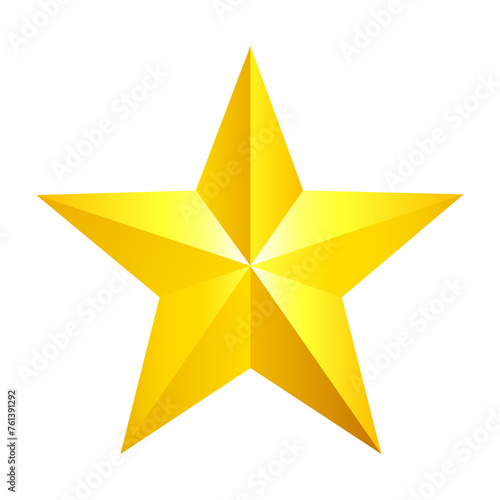 gold star Vector illustration isolated on white background