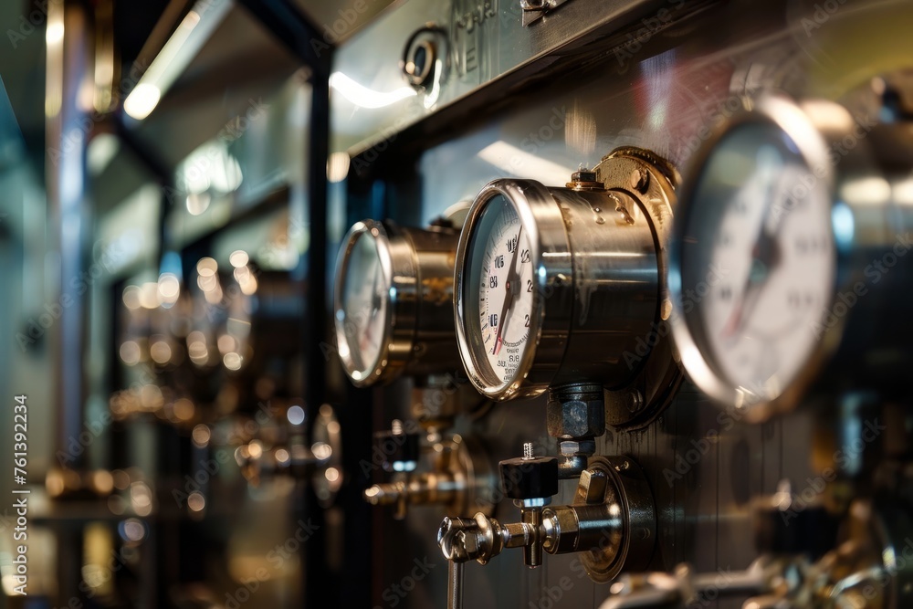 Detailed View of Coffee Roasting Machine's Temperature Gauges