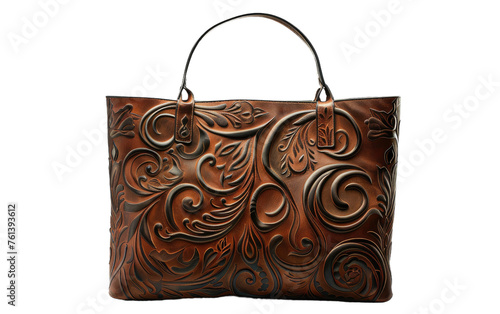 Chic Tote with Embossed Design: Generative AI