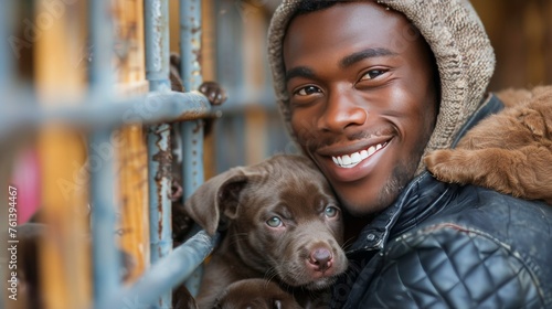 Man Holding Bunch of Puppies