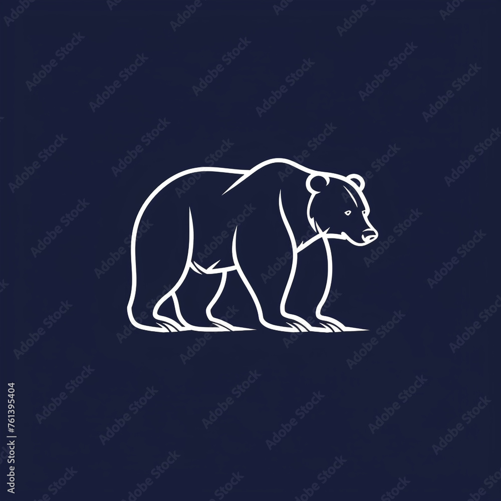 Simple line graphic logo of North American bear, simple minimal, cute--no realistic photo details сreated with Generative Ai Simple line graphic logo of North American bear, simple minimal, cute--no realistic photo details сreated with Generative Ai