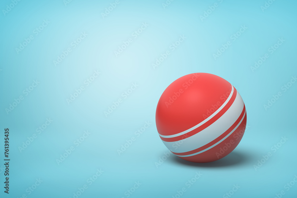Red and white striped glossy sphere design