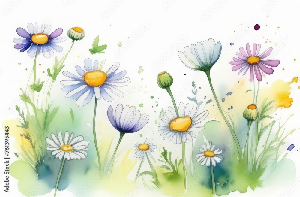 Obraz premium daisies in the grass