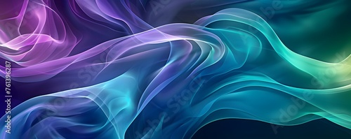 abstract background with smooth lines in blue, purple and green colors - elegant design