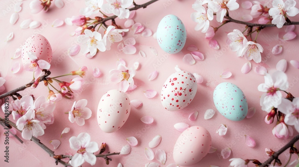 Easter Eggs and Cherry Blossoms Easter Eggs and Cherry Blossoms