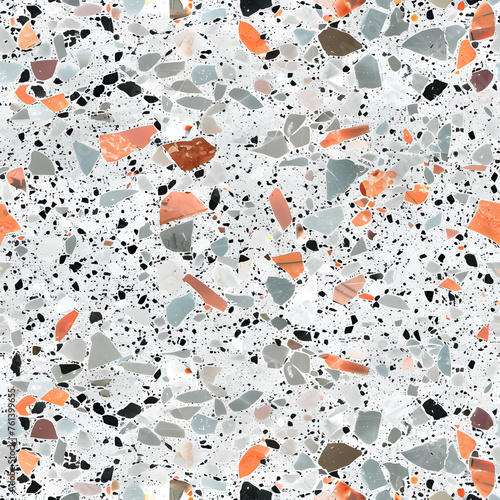 colourful seamless terrazzo pattern background