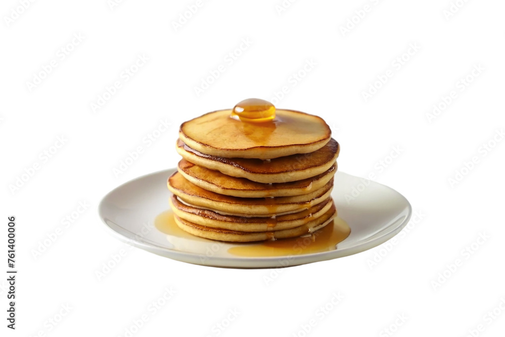 A plate of pancake. isolated on transparent background. A plate of pancake. isolated on transparent background.