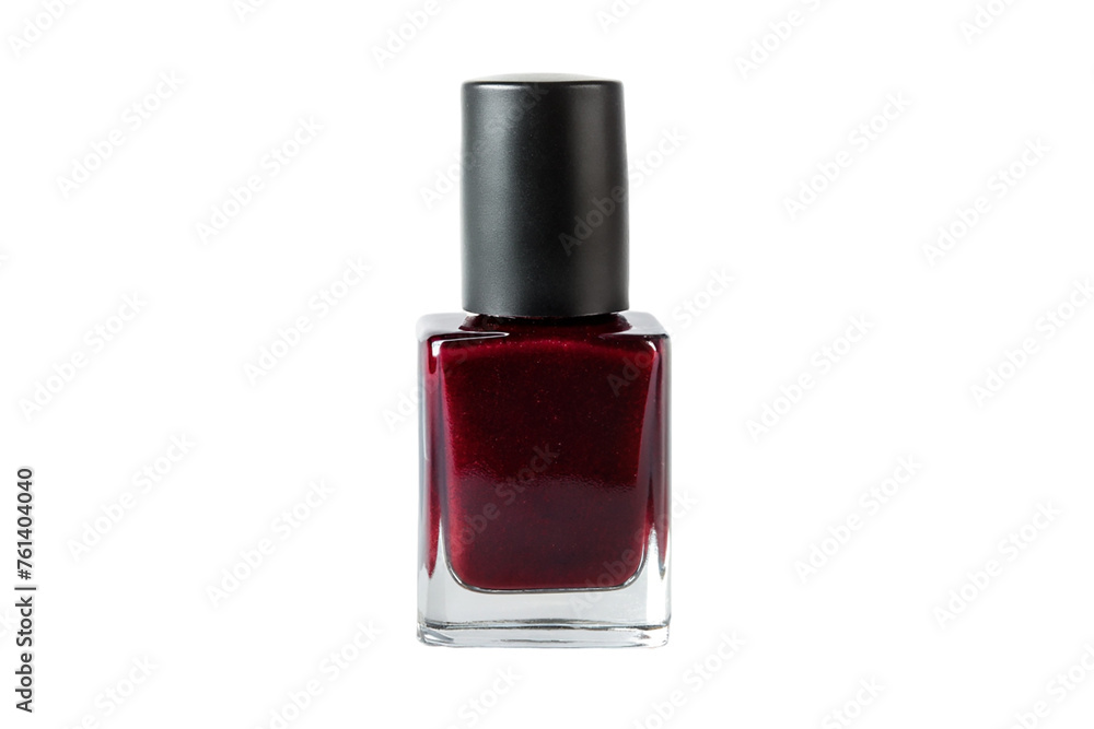 Maroon red nail polish. isolated on transparent background. Maroon red nail polish. isolated on transparent background.
