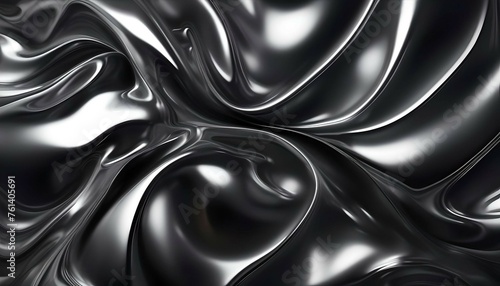 abstract shape silver metalic liquid © Anna